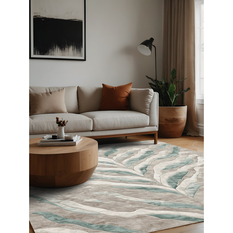 Machine Washable Gray Area Rug, Square 8'