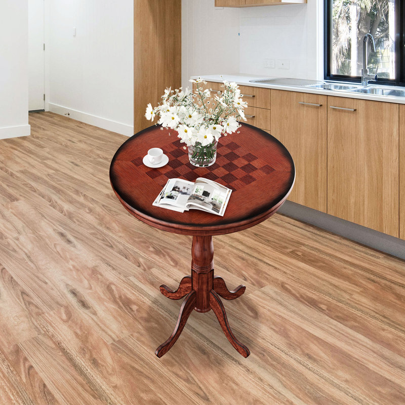 Round Solid Wood Base Dining Table