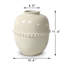 Approx. 12" High Off Whtie Ceramic Vase with Lace Decoration