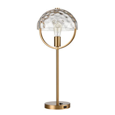 Lampe de bureau 1 lumière de 24 po de hauteur Parsons Avenue - laiton vieilli