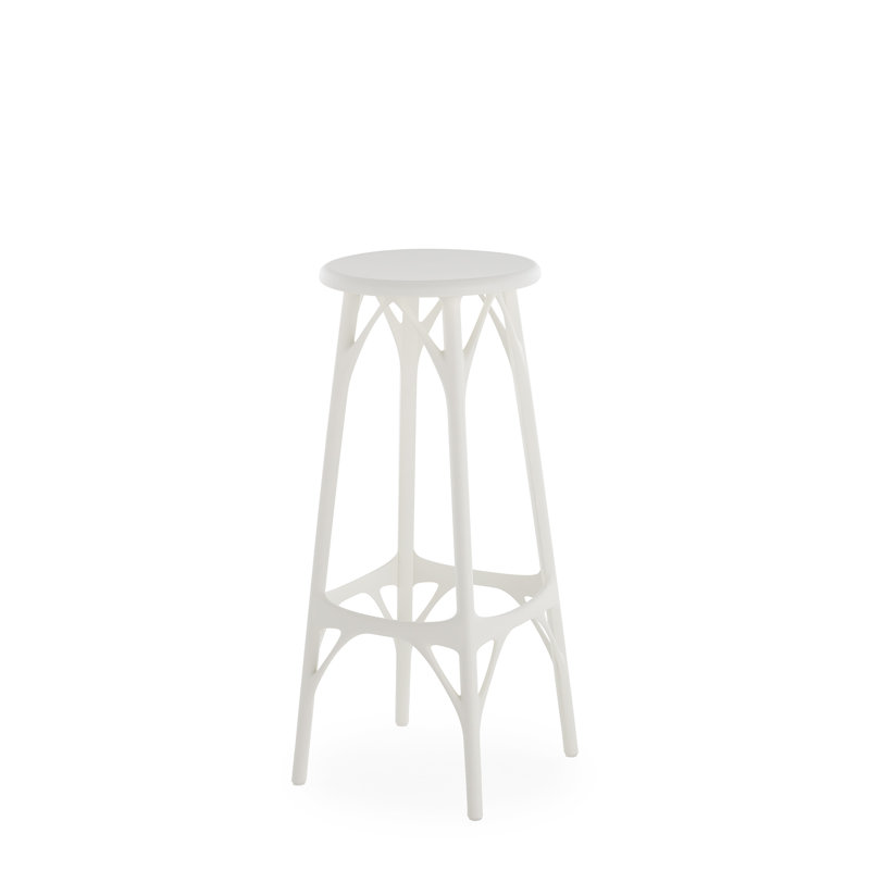 A.I. Tabouret léger, White, Bar Stool (30" Seat Height)