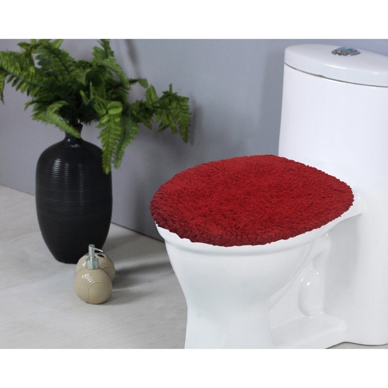 Couvercle de toilette 100% coton, Rouge