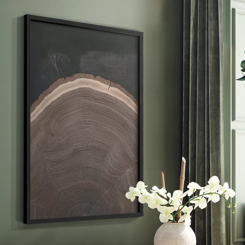 Abstract CCXXXVI Framed Print - Ready To Hang - Made in USA, 10" H x 8" W, Black