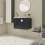 Meuble-lavabo 28 po avec lavabo en céramique - Porte murale à fermeture douce et poignées en métal pour salle de bain luxueuse