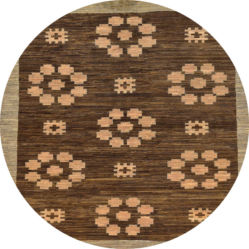 Tapis abstrait moderne 125, Rond 3 pi