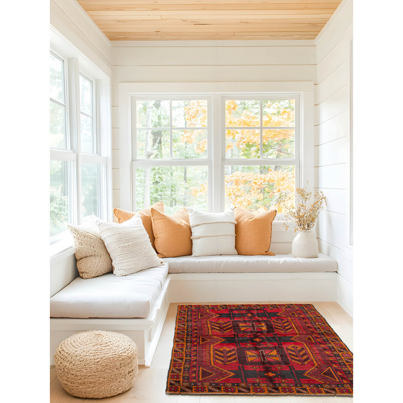 Rizbaft Red Rug 3'8" x 5'11"