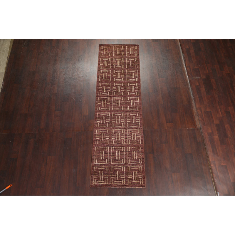 Brown Gabbeh Oriental Runner Rug 3x10