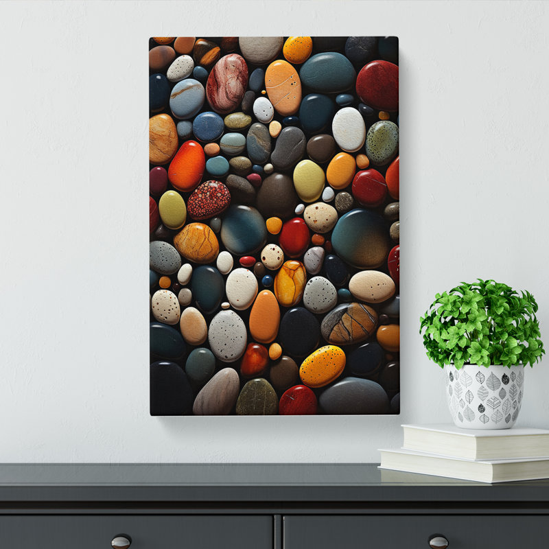 Pebbles Action - Print, 76cm H x 50cm W x 3cm D
