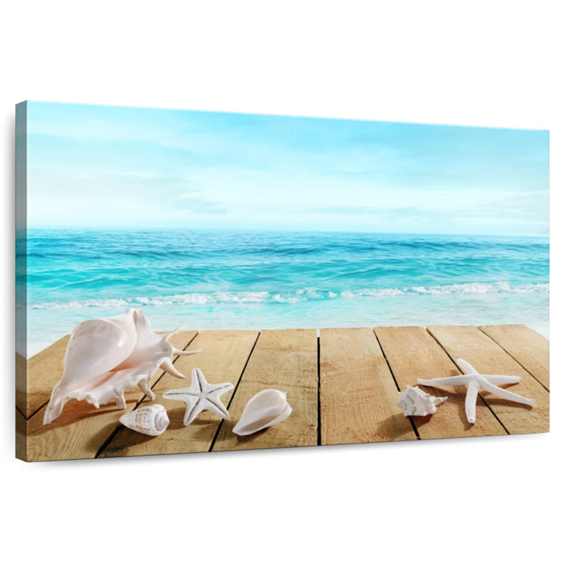 Seashells on boardwalk Aletra, H 26 po x l 39 po