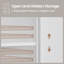 Grande bibliothèque, assemblage sans outils Superfast, bibliothèque à 6 niveaux avec porte, pour chambre à coucher de salon, blanc-1843591741