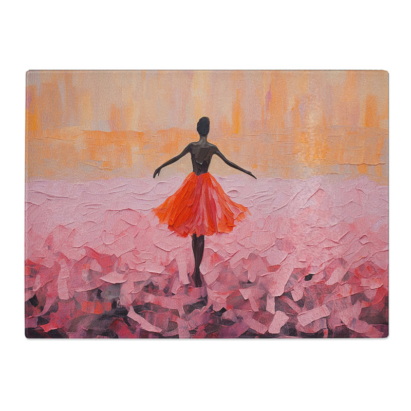 Ballet Dancer Colour Field  Glass Chopping Board