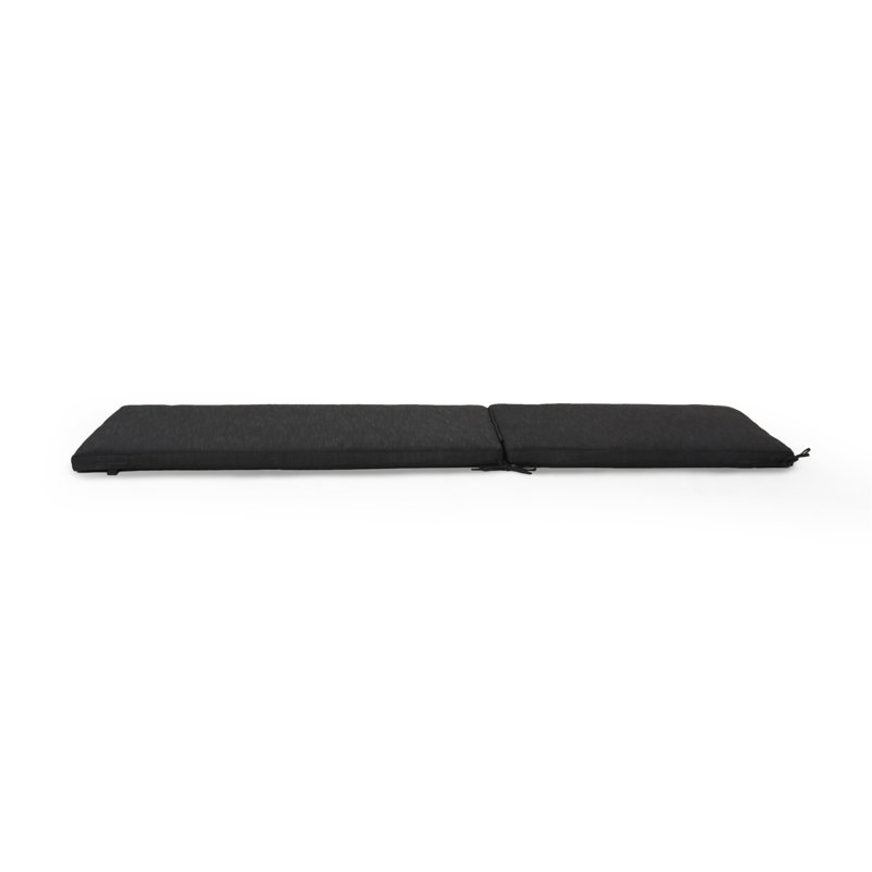  Cape Coral Outdoor Chaise Lounge Cushion with Removable Cover, Water Resistant, Dark Grey, 1, Gray