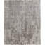 Tapis abstrait en viscose tissé à la main gris / ivoire-1608223205