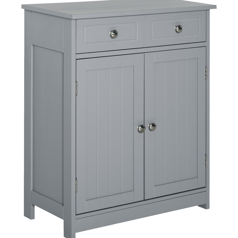Armoire de salle de bain grise à partir de 2 portes, tiroirs et tablette réglable, rangement autoportant, rangement pour serviettes hygiéniques, hygiéniques et produits de rangement organisés - gris, portes avec pour salle de bain,