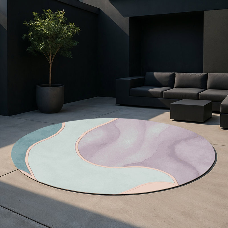 Tapis intérieur et extérieur Gentle Crest, Rond 5 pi