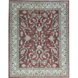 Wool Oriental Area Rug in Rust/Ivory