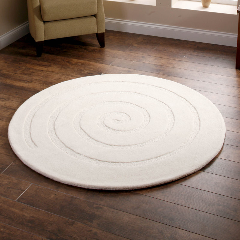 Bradley area rug Hand Tufted Circle Ivory, Round 180cm
