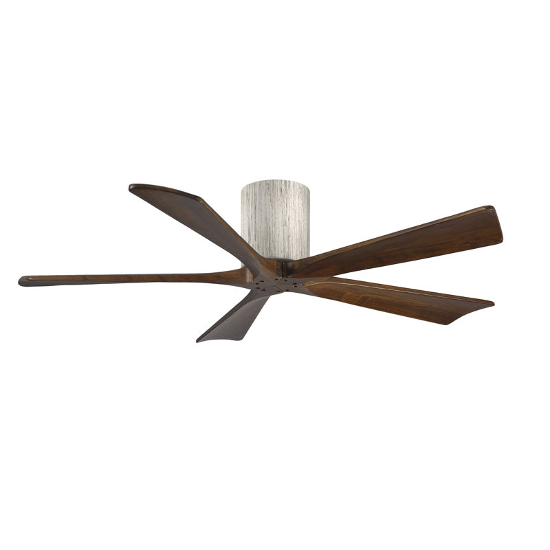 Ventilateur à pales encastré 5 pales Irene, Ton bois de grange, 52", Ton noyer