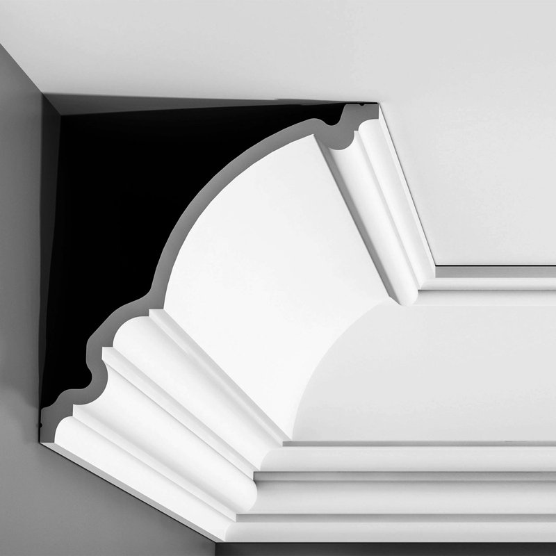 ORAC DECOR 10-1/2 in. x 10-5/8 in. x 78-3/4 in. Primed White Plain Polyurethane Crown Moulding