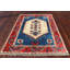 Tapis traditionnel turc bleu et rouge pour un ajout éclatant au décor de votre salon