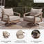 Fauteuil pivotant avec coussin Francis Beach