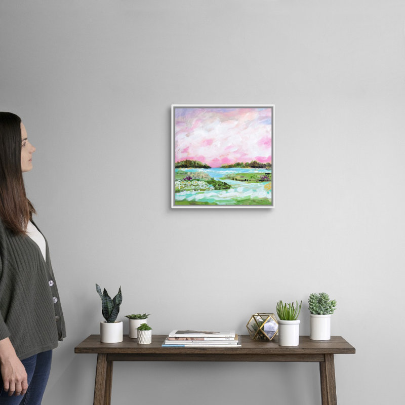 Surfscape VIII par Karen Fields - reproduction d'art, Toile blanche encadrée, H 18 po x l 18 po x P 1,75 po