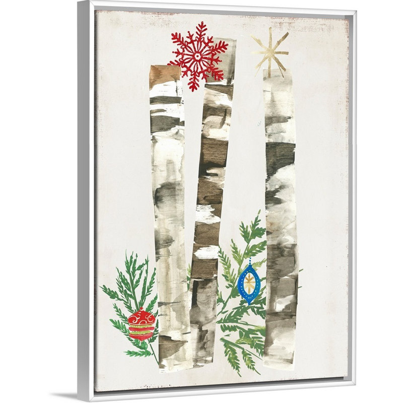 Jingle Bells-reproduction d’art sur toile, 42" H x 32" W x 1.75" D, Cadre blanc