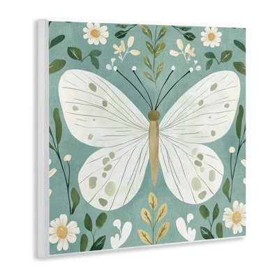 Plaque murale jardin bleu sarcelle avec marguerites, design par Petal Prints Design