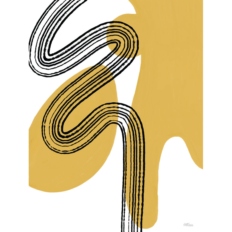 Winding Ways 1 par Cat Thurman Designs, H 48 po x l 48 po, Cadre argenté simple, papier, Blanc