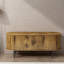 Meuble télé, console de télévision moderne 47 po avec compartiment de rangement et porte coulissante, centre de jeu avec armoire de jeu-130784029