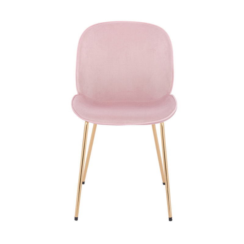 Chaise en velours moscou, Rose