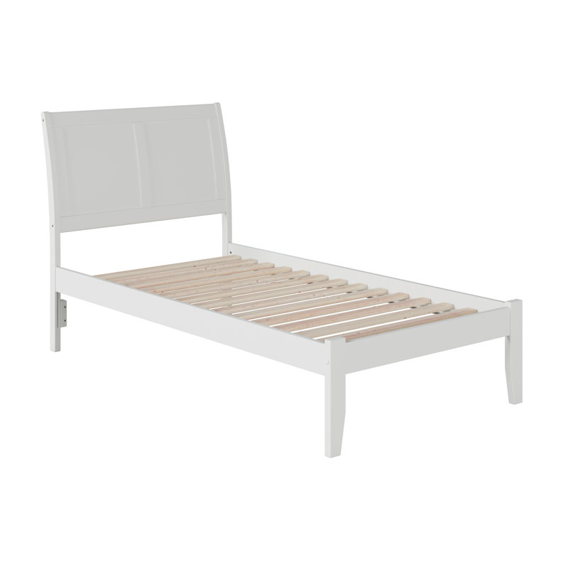 Lampley Solid Wood Platform Bed, White