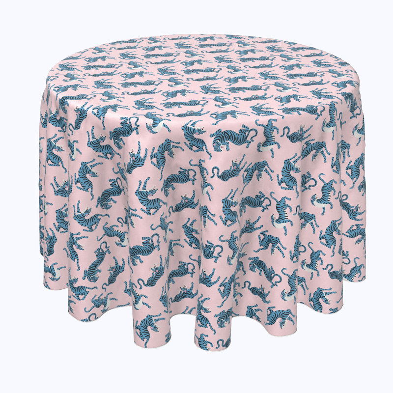 Yorba Geometric Round Tablecloth, 120" x 120"
