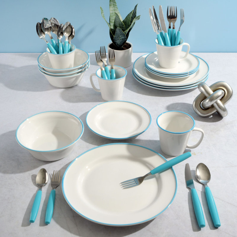 Batterie de cuisine, casseroles et plats de cuisine, assiettes et bols Gibson Home 95 in a Box
