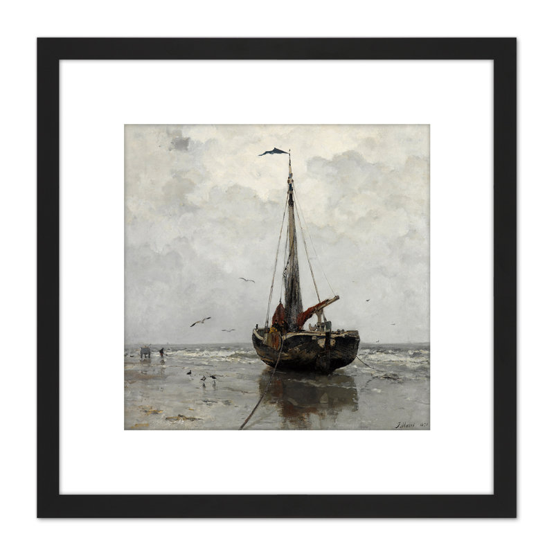 Fishing Boat 1 Piece Single Picture Frame Painting