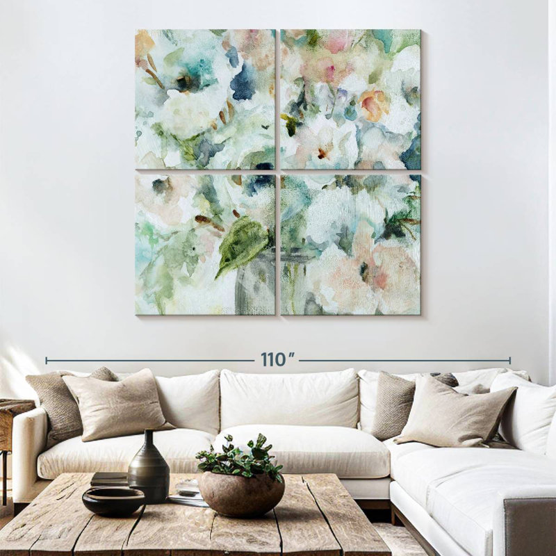 Avery Blooming Softly, 74" H x 74" W