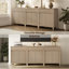 Armoire buffet moderne à cannelures élégantes 29,1 po avec 1 tiroir et 2 tablettes réglables-1727017554