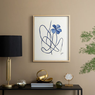 Reproduction encadrée FLORAL Series DCXLVII - bois massif