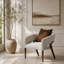 Houston Accent Chair - Pebble/Walnut