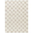 Molly Checkered Machine Woven Polypropylene Area Rug in Cream/Light Beige