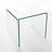 Small Clear Glass Side & End Table