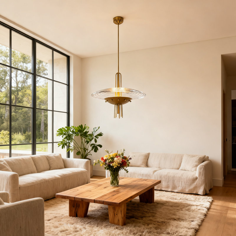 1-Light Adjustable Height Dimmable Pendant