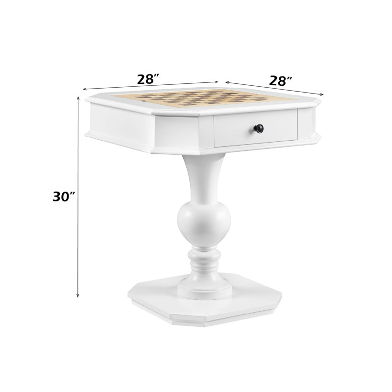 White Finish Game Table