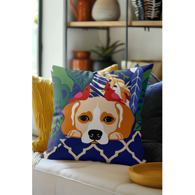 Coussin décoratif en microsuède Oly
