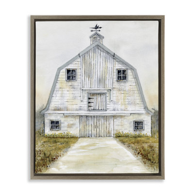 Toile flottante encadrée blanche grange blanche encadrée par Patti Bishop