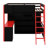 Wood Loft Bed With Desk, Ample Storage Space And Light-2029505972