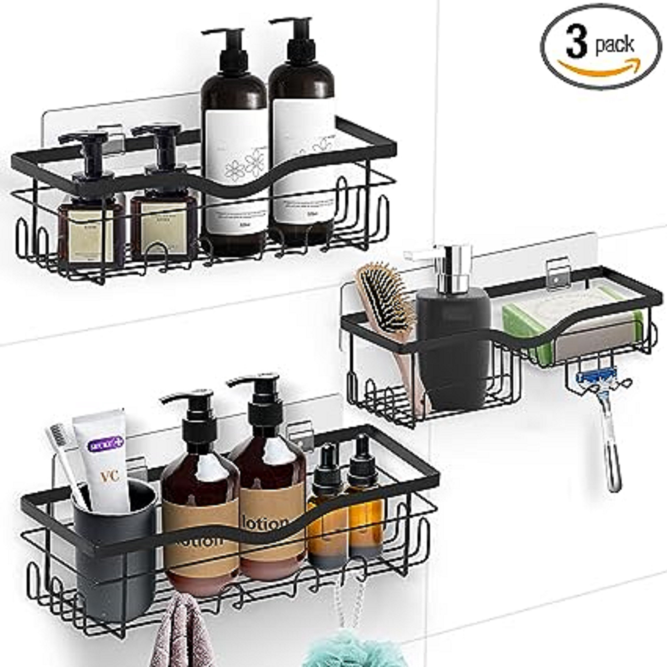 Mansuur Free-Standing Stainless Steel Shower Caddy Rebrilliant