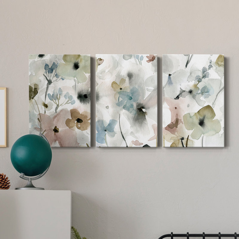 Jardin du soir - Toile tendue avec châssis de qualité supérieure - Prêt à être accroché, H 60 po x l 120 po x P 1 po