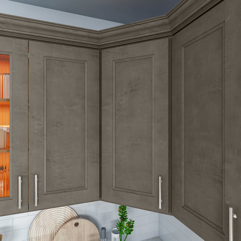 Armoire murale diagonale, 24" W x 42" H x 12" D, Double shaker Cinder