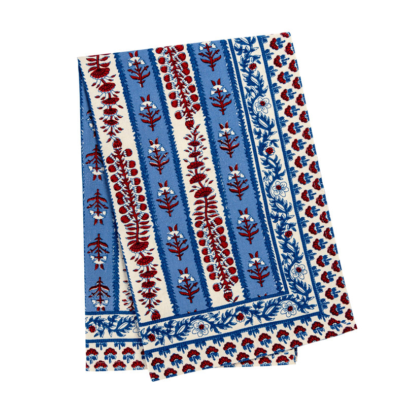 Avignon Provence Tea Towels 20" x 30", Red/Blue